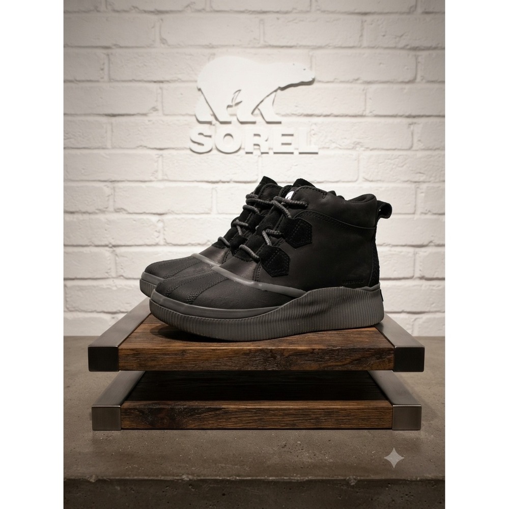 Sorel Out N About III Conquest Black Waterproof Boots NL5153-010 Womens 7.5